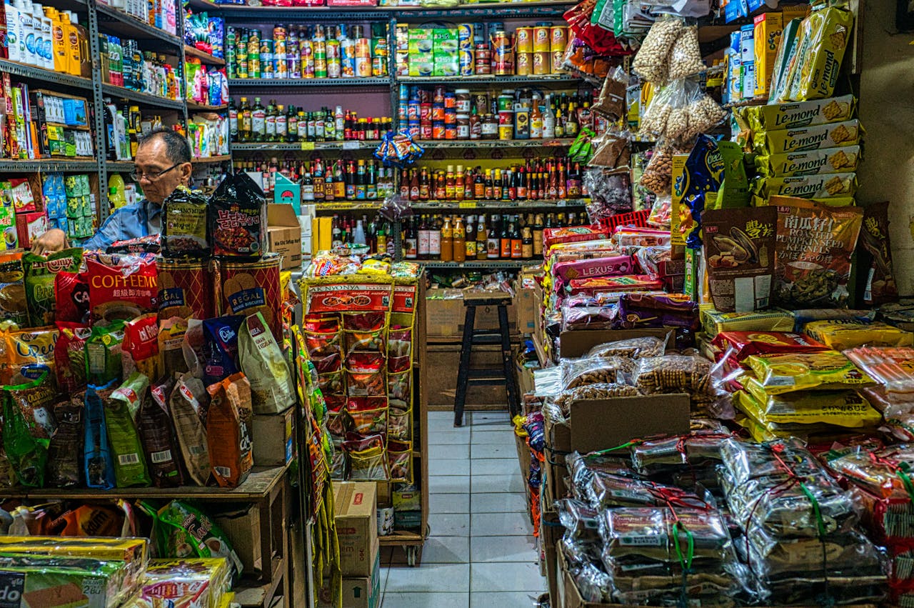 heros-img Bustling Banten market stall with diverse products and local merchant.